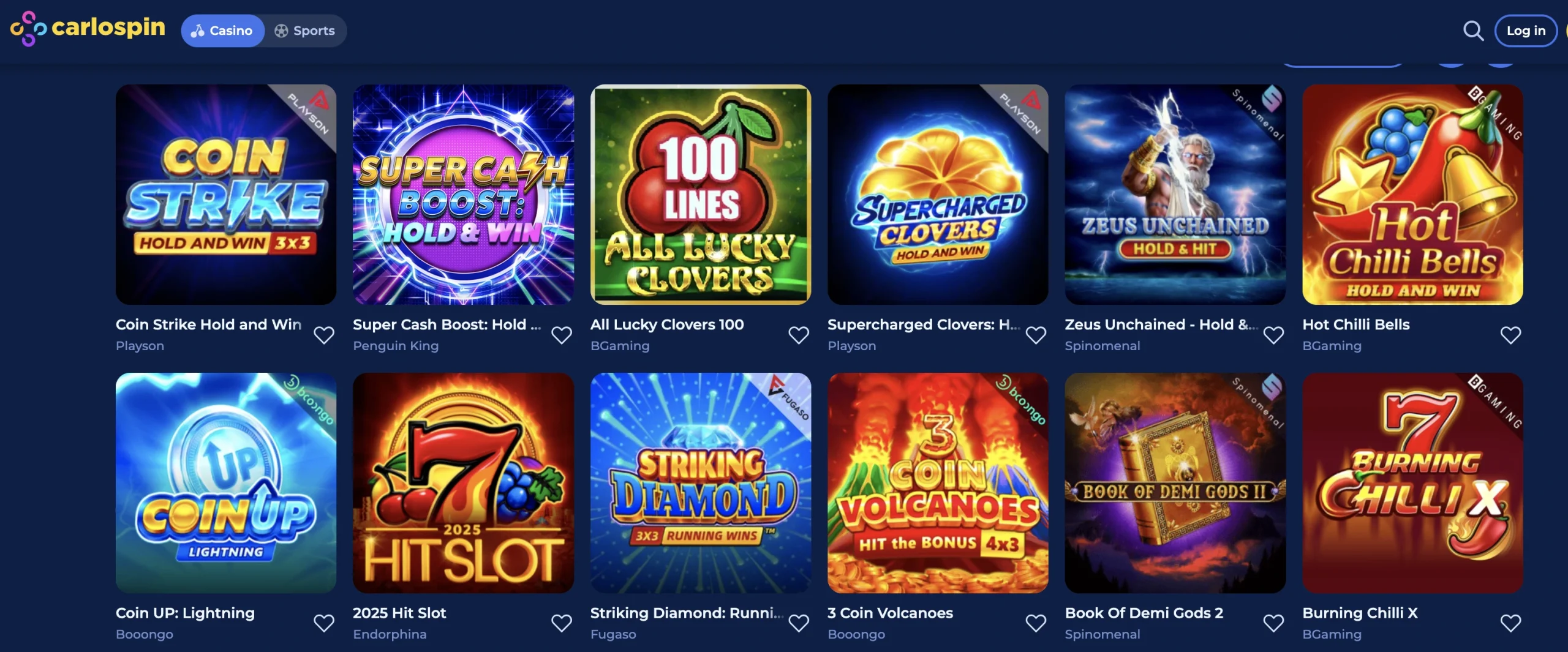 carlospin casino games