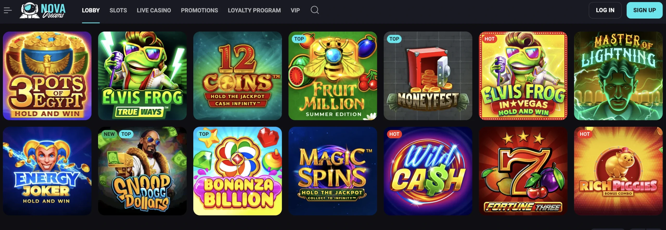 Novadreams Casino Games